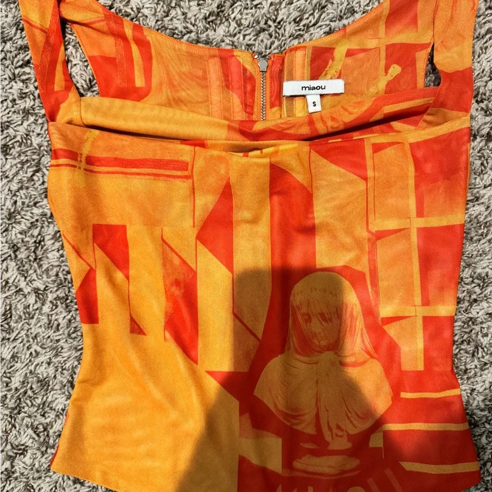 MIAOU Imogene Corset in Stone Orange - Picture 6 of 10